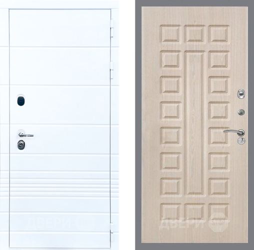 Входная металлическая Дверь Стоп ТРЕНДО ФЛ-183 Беленый дуб в Дубне