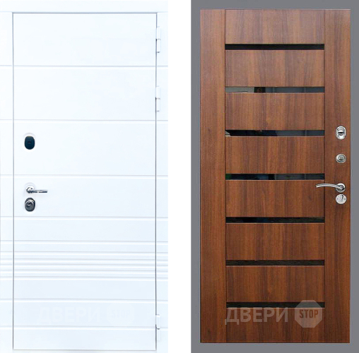 Входная металлическая Дверь Стоп ТРЕНДО СБ-14 Орех бренди в Дубне