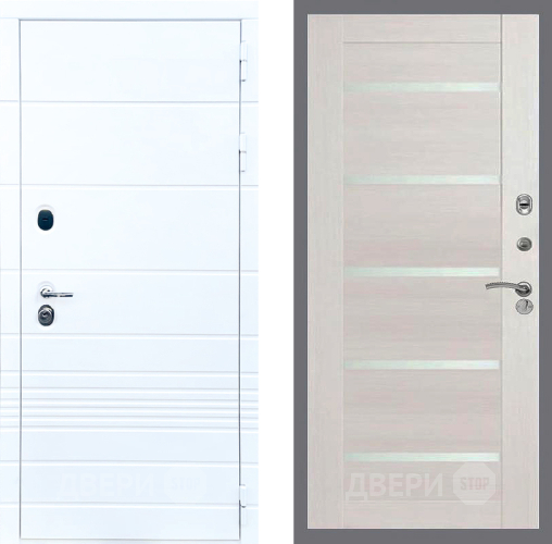 Входная металлическая Дверь Стоп ТРЕНДО СБ-14 Лиственница беж в Дубне