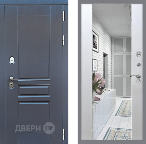 Входная металлическая Дверь Стоп ПЛАТИНУМ Зеркало СБ-16 Лиственница беж в Дубне