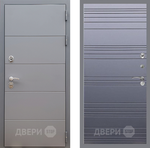 Входная металлическая Дверь Стоп АРТ ГРАФИТ Лайн Силк титан в Дубне