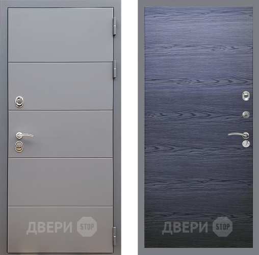 Дверь Стоп АРТ ГРАФИТ Гладкая Дуб тангенальный черный в Дубне