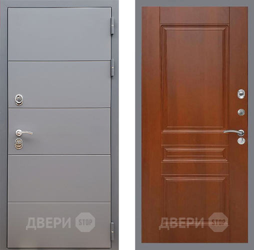 Входная металлическая Дверь Стоп АРТ ГРАФИТ ФЛ-243 Итальянский орех в Дубне