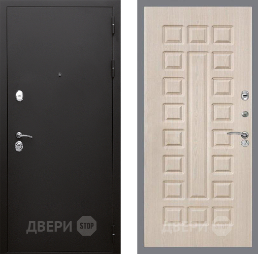 Входная металлическая Дверь Стоп КЛАССИК Шагрень ФЛ-183 Беленый дуб в Дубне