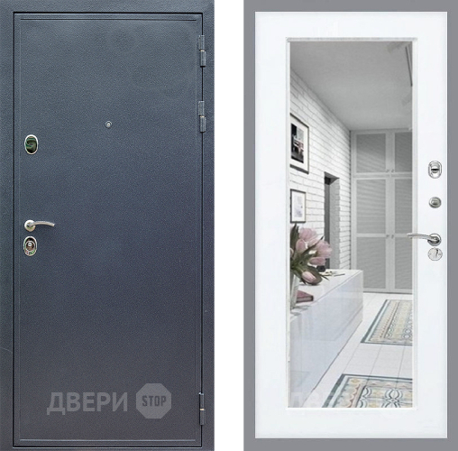 Дверь Стоп СИЛЬВЕР Зеркало Силк Сноу в Дубне