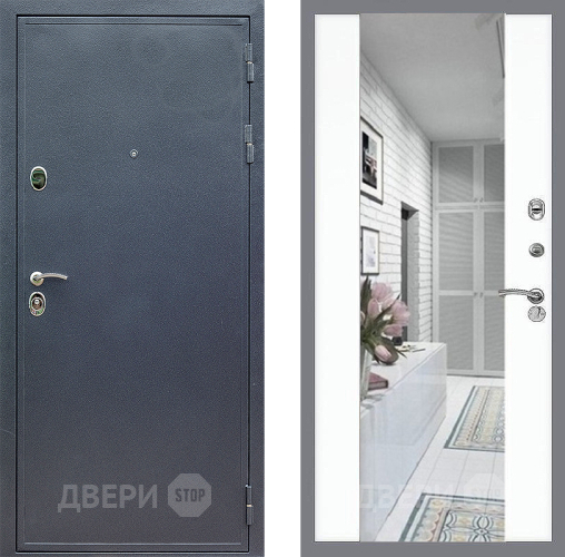 Входная металлическая Дверь Стоп СИЛЬВЕР Зеркало СБ-16 Силк Сноу в Дубне