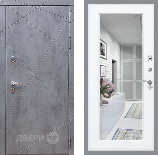 Входная металлическая Дверь Стоп Лучи Зеркало Силк Сноу в Дубне