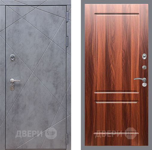 Входная металлическая Дверь Стоп Лучи ФЛ-117 Итальянский орех в Дубне