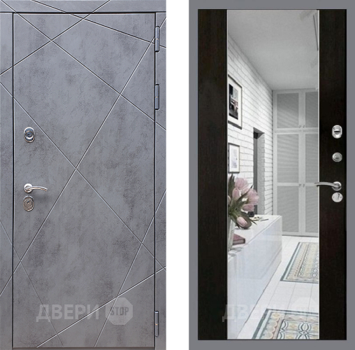 Дверь Стоп Лучи Зеркало СБ-16 Венге в Дубне