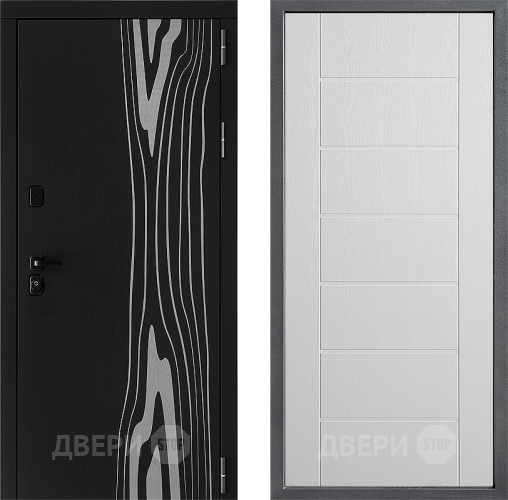 Входная металлическая Дверь Дверной континент ДК-12 ФЛ-Лайн Белое дерево в Дубне