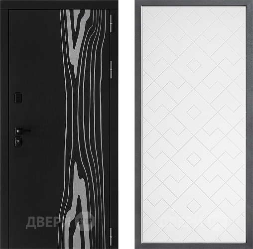 Входная металлическая Дверь Дверной континент ДК-12 ФЛ-Тиффани Белый софт в Дубне