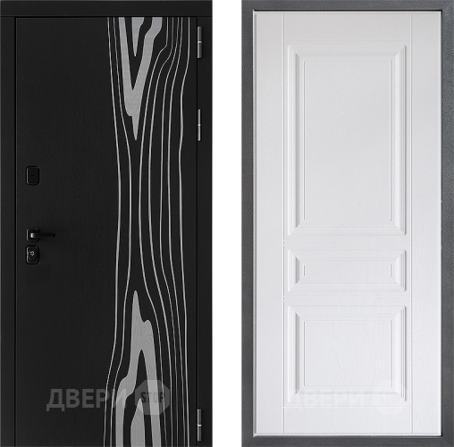 Входная металлическая Дверь Дверной континент ДК-12 ФЛ-243 Альберо Браш серебро в Дубне