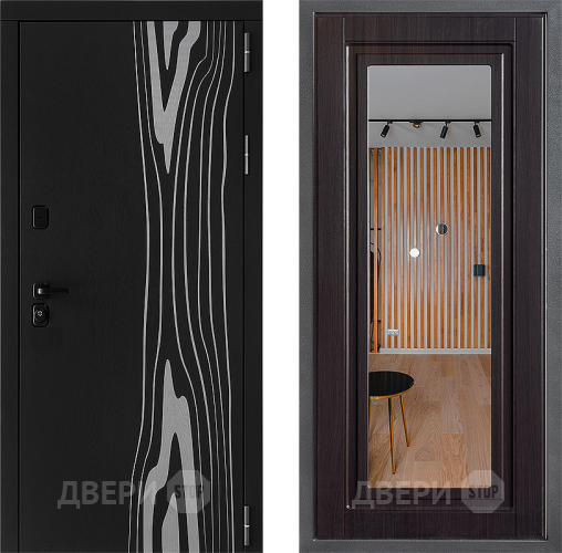 Входная металлическая Дверь Дверной континент ДК-12 ФЛЗ Зеркало Венге в Дубне