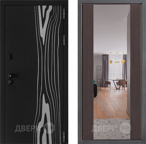 Дверь Дверной континент ДК-12 ФЛЗ-1 Зеркало Венге в Дубне