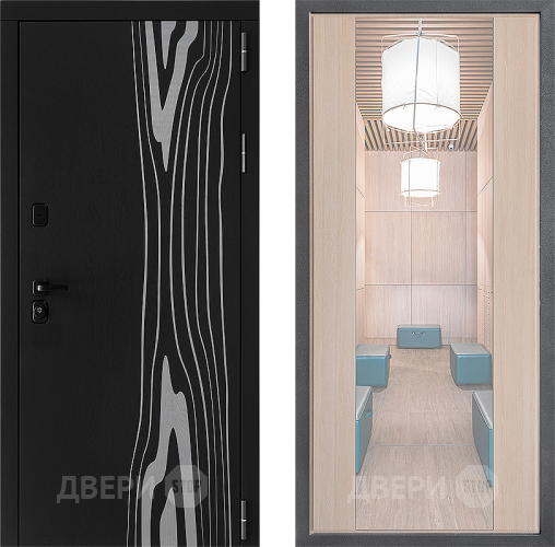 Дверь Дверной континент ДК-12 ФЛЗ-1 Зеркало Капучино в Дубне