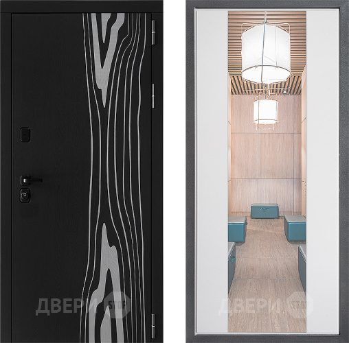 Дверь Дверной континент ДК-12 ФЛЗ-1 Зеркало Белый софт в Дубне