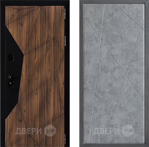 Входная металлическая Дверь Дверной континент ДК-11 ФЛ-655 Бетон серый в Дубне