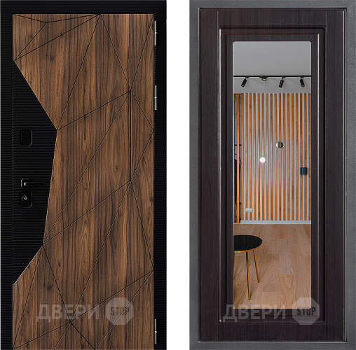 Входная металлическая Дверь Дверной континент ДК-11 ФЛЗ Зеркало Венге в Дубне