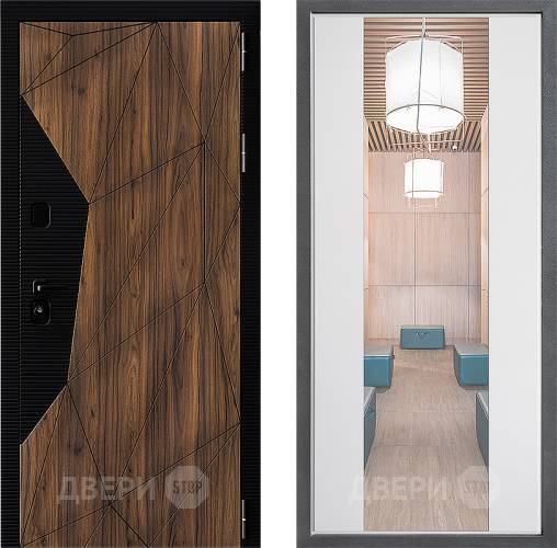 Дверь Дверной континент ДК-11 ФЛЗ-1 Зеркало Белый софт в Дубне