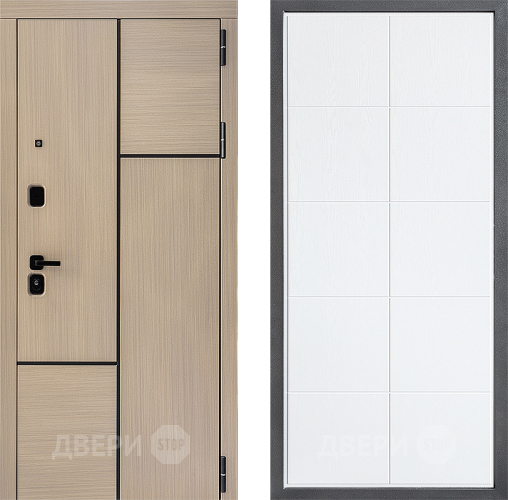 Входная металлическая Дверь Дверной континент ДК-14 ФЛ-Кватро Белое дерево в Дубне