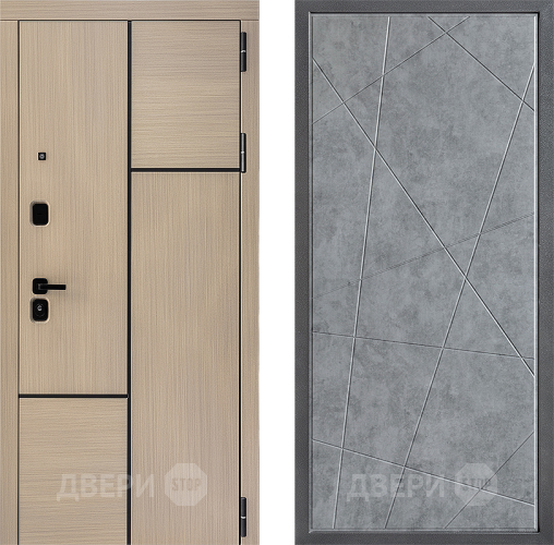 Входная металлическая Дверь Дверной континент ДК-14 ФЛ-655 Бетон серый в Дубне