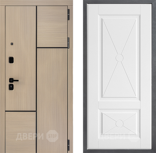 Входная металлическая Дверь Дверной континент ДК-14 ФЛ-617 Софт милк в Дубне