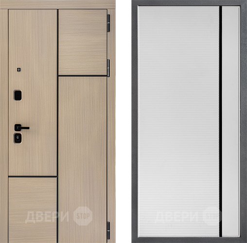 Дверь Дверной континент ДК-14 ФЛ-757 Черное Стекло Софт милк в Дубне