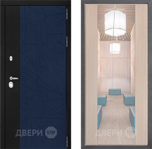 Входная металлическая Дверь Дверной континент ДК-9 ФЛЗ-1 Зеркало Капучино в Дубне