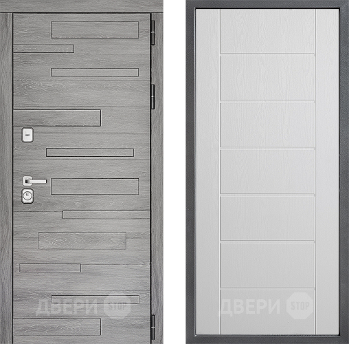 Входная металлическая Дверь Дверной континент ДК-10 ФЛ-Лайн Белое дерево в Дубне