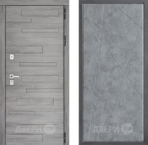 Дверь Дверной континент ДК-10 ФЛ-655 Бетон серый в Дубне