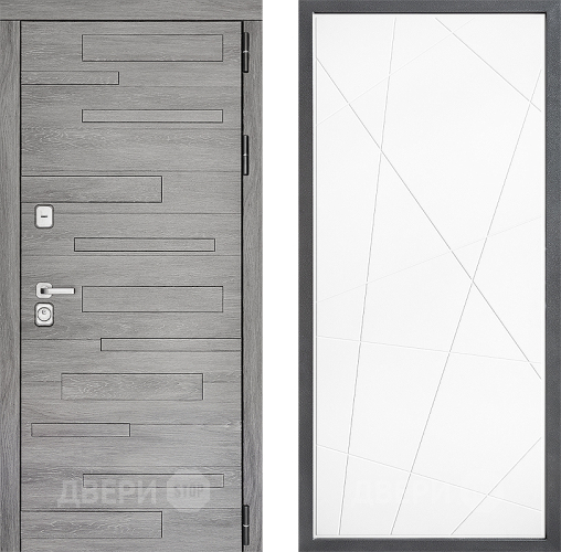 Входная металлическая Дверь Дверной континент ДК-10 ФЛ-655 Белый софт в Дубне