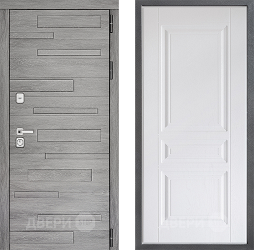 Входная металлическая Дверь Дверной континент ДК-10 ФЛ-243 Альберо Браш серебро в Дубне