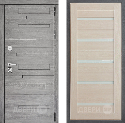 Входная металлическая Дверь Дверной континент ДК-10 ФЛ-47 Лиственница белая в Дубне