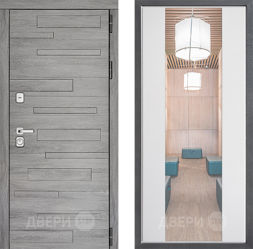 Дверь Дверной континент ДК-10 ФЛЗ-1 Зеркало Белый софт в Дубне