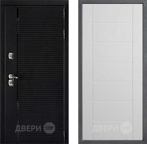 Входная металлическая Дверь Дверной континент ДК-1 ФЛ-Лайн Белое дерево в Дубне