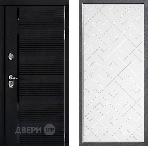 Входная металлическая Дверь Дверной континент ДК-1 ФЛ-Тиффани Белый софт в Дубне