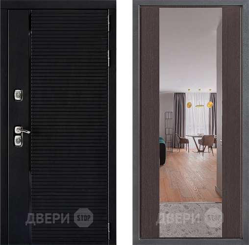 Входная металлическая Дверь Дверной континент ДК-1 ФЛЗ-1 Зеркало Венге в Дубне