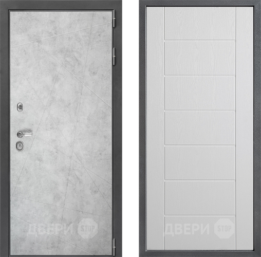 Входная металлическая Дверь Дверной континент ДК-3/743 ФЛ-Лайн Белое дерево в Дубне