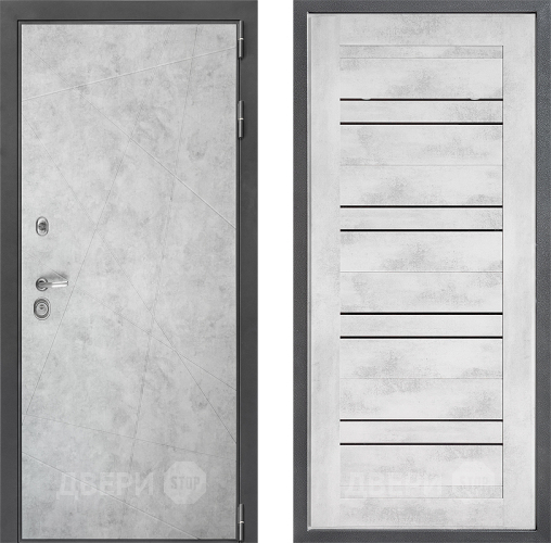 Входная металлическая Дверь Дверной континент ДК-3/743 ФЛ-49 Бетон снежный в Дубне