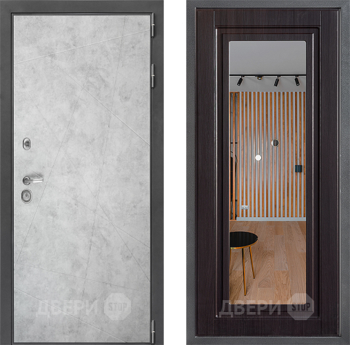 Дверь Дверной континент ДК-3/743 ФЛЗ Зеркало Венге в Дубне