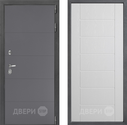 Входная металлическая Дверь Дверной континент ДК-3/649 ФЛ-Лайн Белое дерево в Дубне