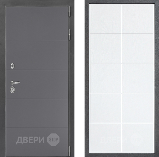 Входная металлическая Дверь Дверной континент ДК-3/649 ФЛ-Кватро Белое дерево в Дубне