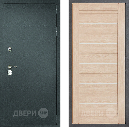 Входная металлическая Дверь Дверной континент Рубикон Серебро Дизайн ФЛ-46 Капучино в Дубне