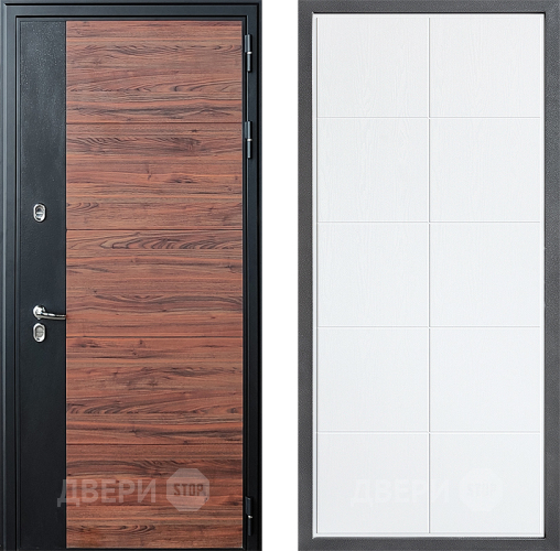 Входная металлическая Дверь Дверной континент ДК-15 Красное Дерево ТЕРМО ФЛ-Кватро Белое дерево в Дубне