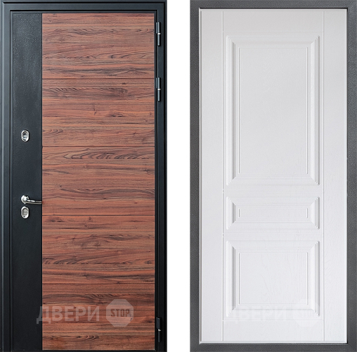 Входная металлическая Дверь Дверной континент ДК-15 Красное Дерево ТЕРМО ФЛ-243 Альберо Браш серебро в Дубне