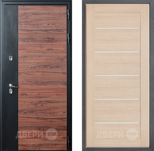 Входная металлическая Дверь Дверной континент ДК-15 Красное Дерево ТЕРМО ФЛ-46 Капучино в Дубне