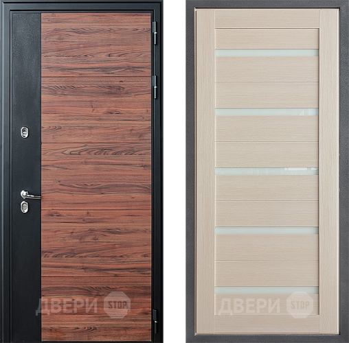 Входная металлическая Дверь Дверной континент ДК-15 Красное Дерево ТЕРМО ФЛ-47 Капучино в Дубне