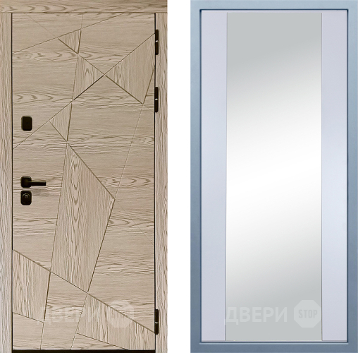 Дверь Дива МД-97/1 Д-15 Зеркало Белый в Дубне