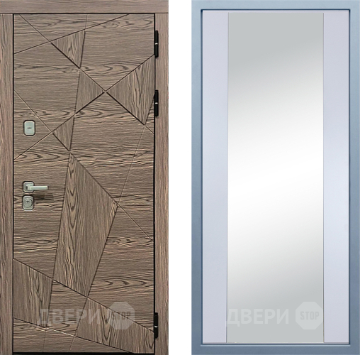Входная металлическая Дверь Дива МД-97/2 Д-15 Зеркало Белый в Дубне