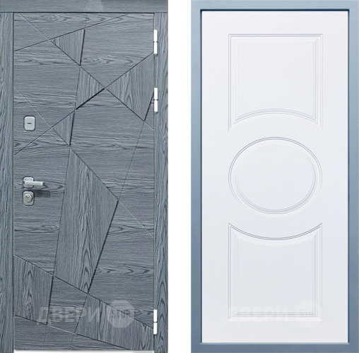 Входная металлическая Дверь Дива МД-97/3 Д-8 Белый в Дубне